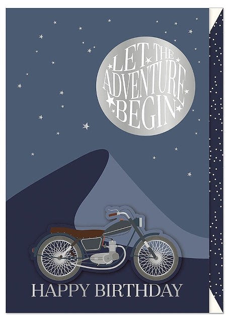 Let The Adventure Begin Motorcycle Card