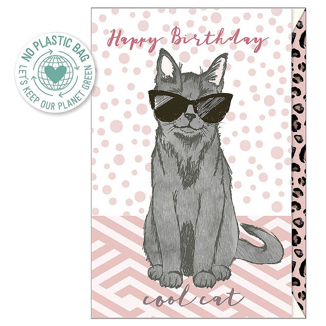 Cool Cat Birthday Card