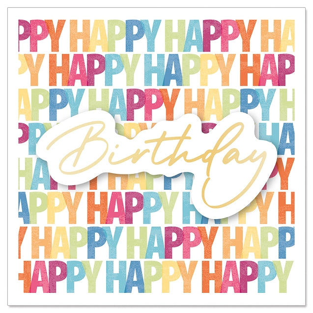 Mini Card - Colourful Happy Birthday