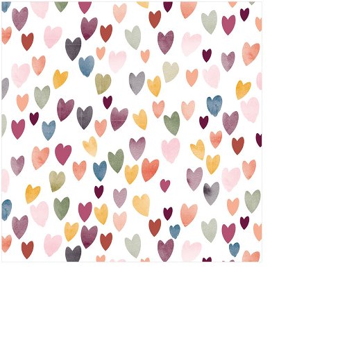 Beverage Napkin Confetti Hearts