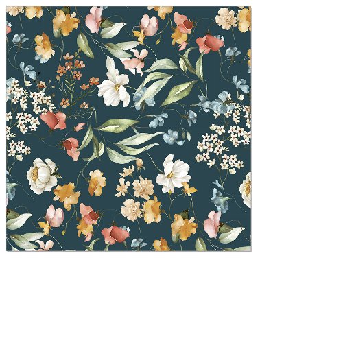 Beverage Napkin Garden Flowers