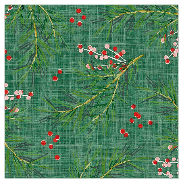 Luncheon Napkin Holly Berries
