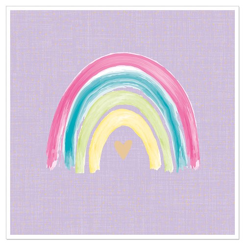 Luncheon Napkin Rainbow Love