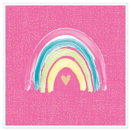 Luncheon Napkin Rainbow Love