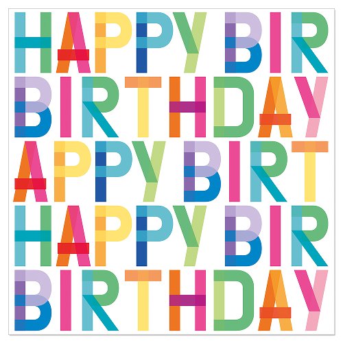 Luncheon Napkin Multicolor Birthday