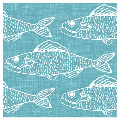 Luncheon Napkin Gone Fishing