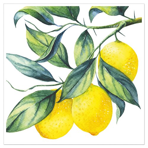 Luncheon Napkin Lemon Branch