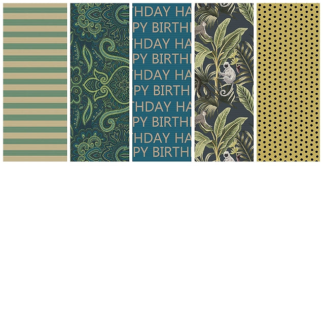Gift Wrap Roll Set - Jungle Birthday