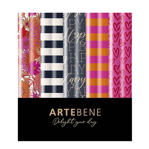 Gift Wrap Roll Set - Linear Luxe