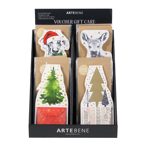 Gift Card Envelope - 32 PC Christmas Assortment With Display