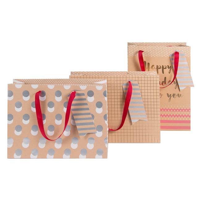 Gift Bag Large Set of 3 Organics Happy Birthday To You