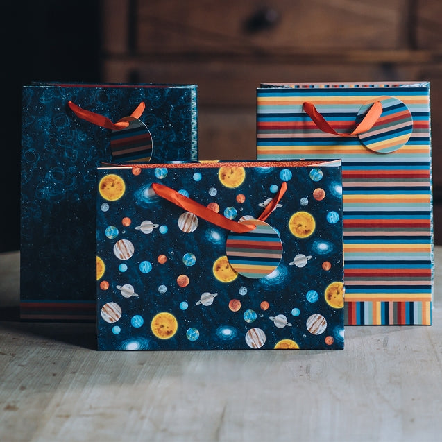 Gift Bag Large Set of 3 Galaxy