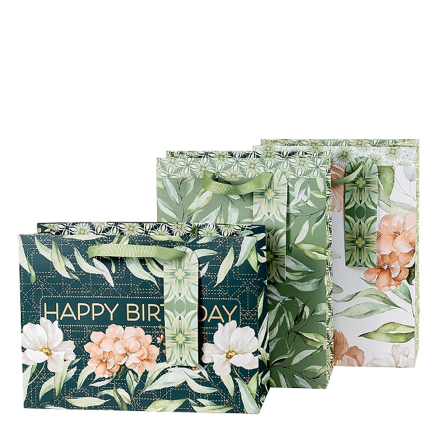 Gift Bag Large Set of 3 Dutch Flowers