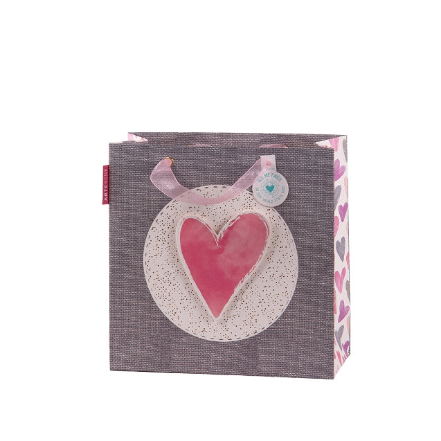 Gift Bag 3D Pink Heart