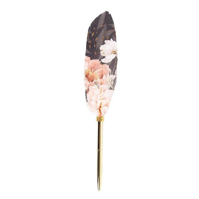 Peonies Feather Pen