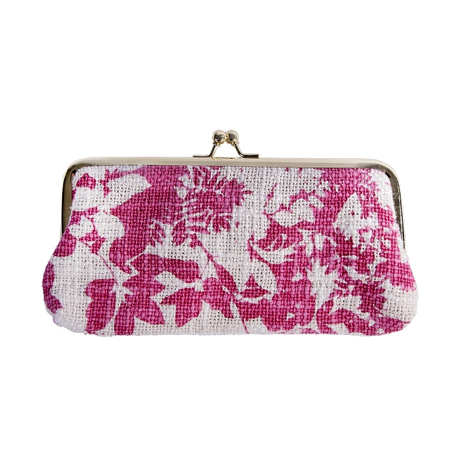 cosmetic bag/clip closure/cotton/18x9cm