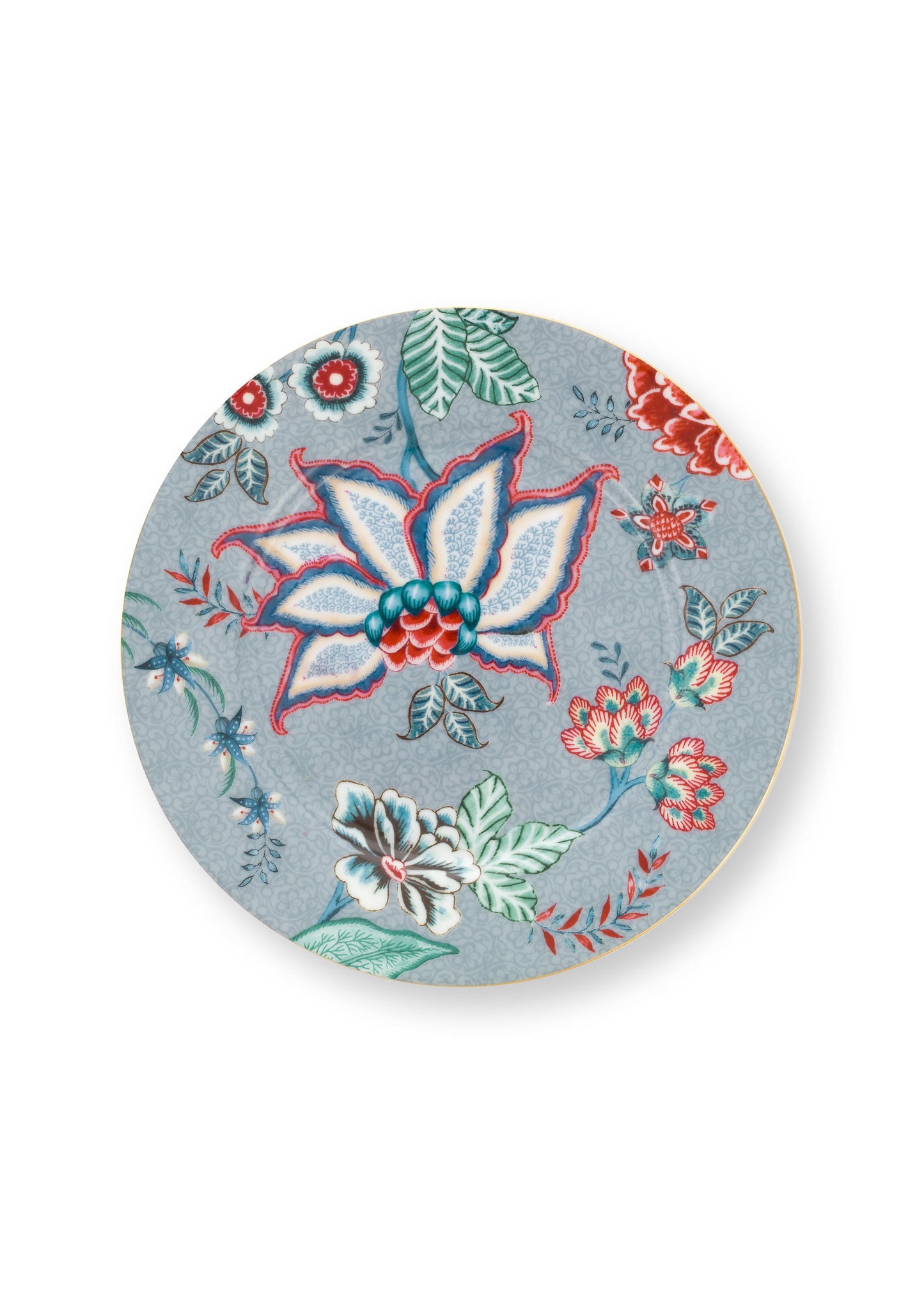 Plate Flower Festival Light Blue 17cm