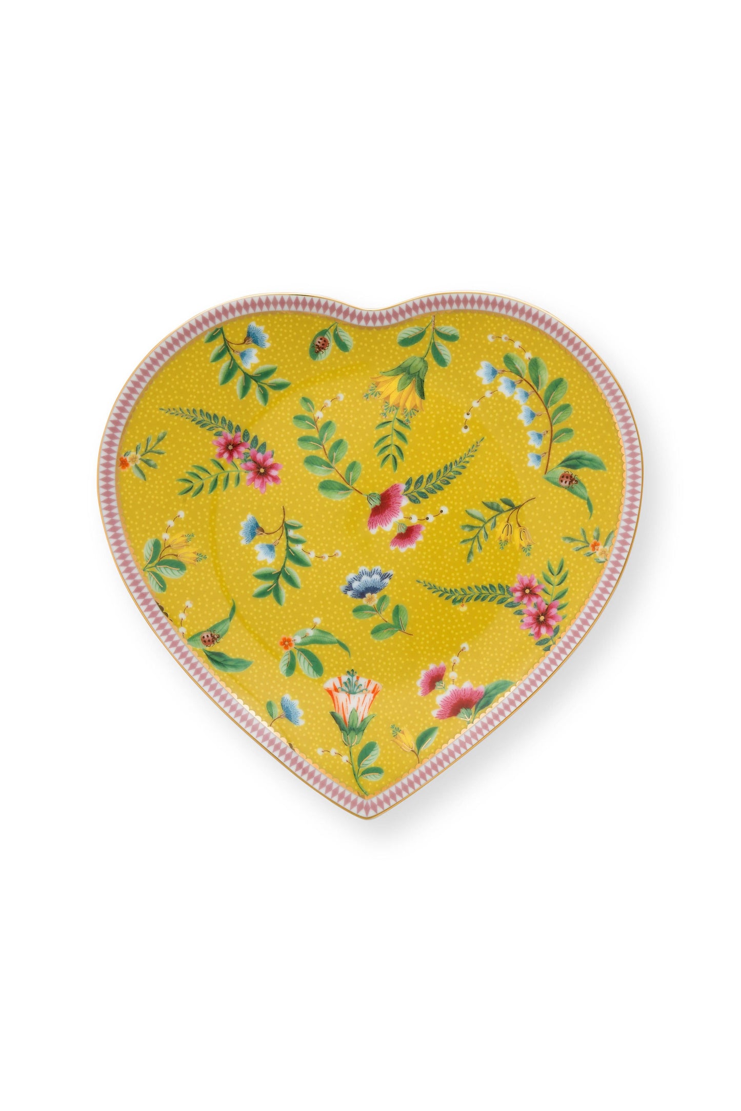 Gift Set of 2 Heart Shape Plates La Majorelle Yellow 21.5cm