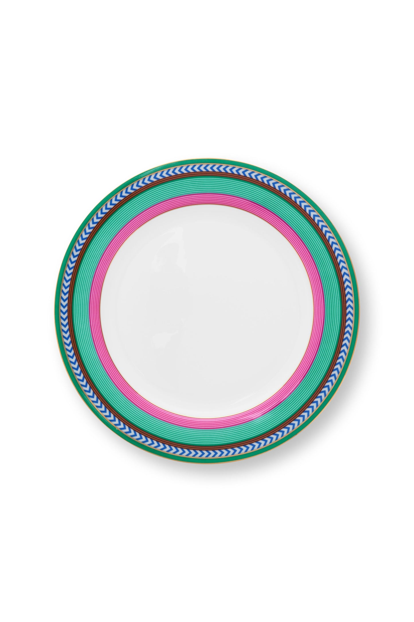 Plate Pip Chique Stripes Pink-Green 23cm