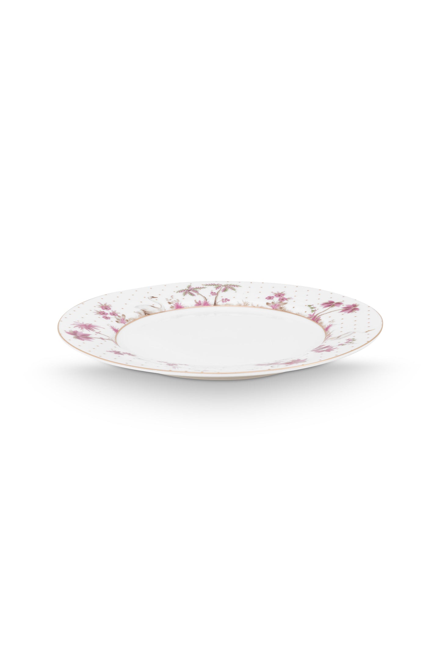 Plate Jolie Dots Gold Pink 21cm
