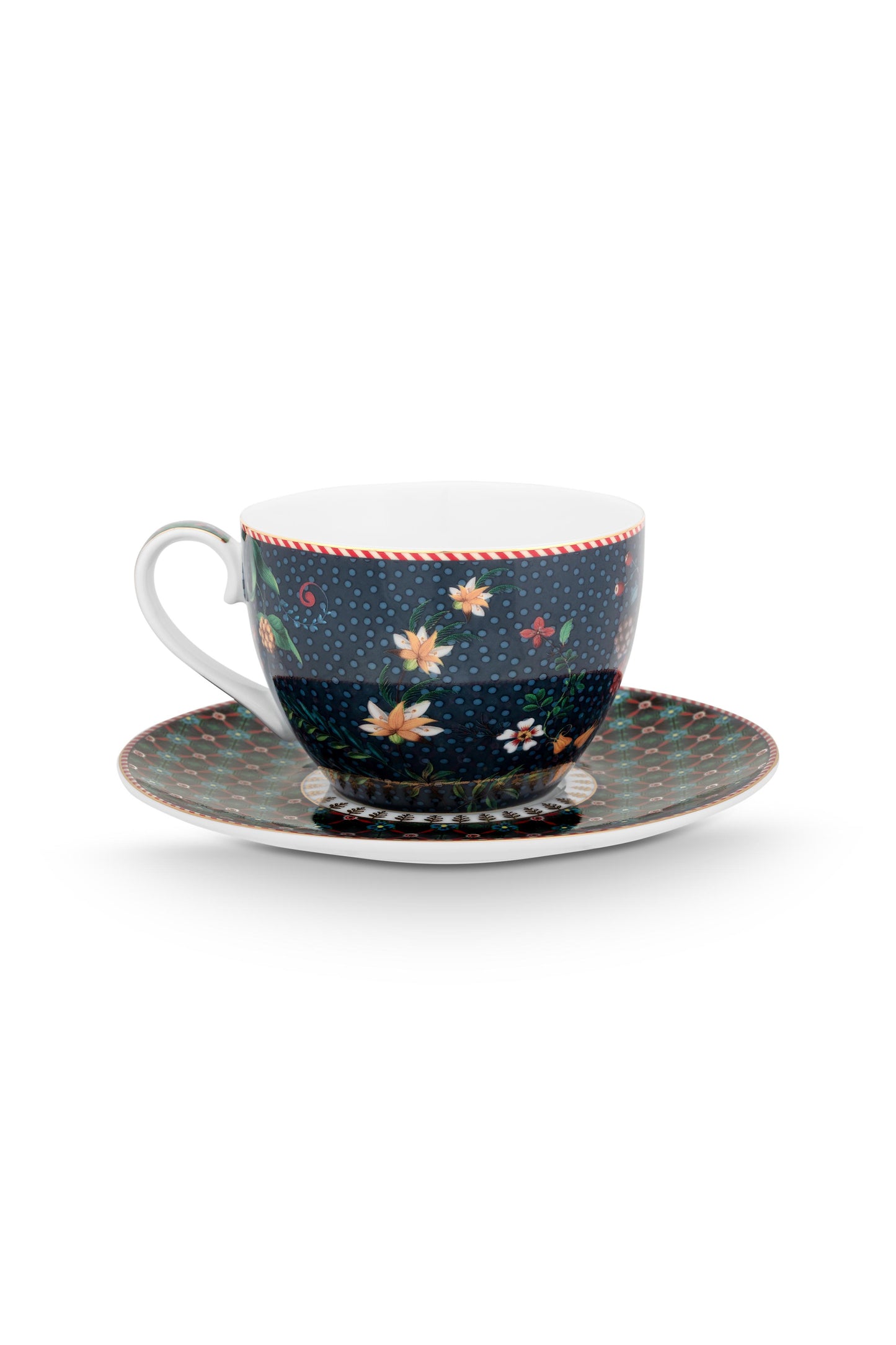 Cup and Saucer Berry Blues Blue 280ml