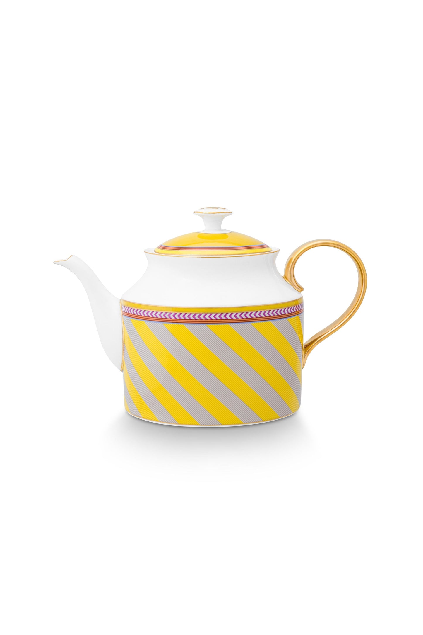 Tea Pot Large Pip Chique Stripes Yellow 1.8ltr