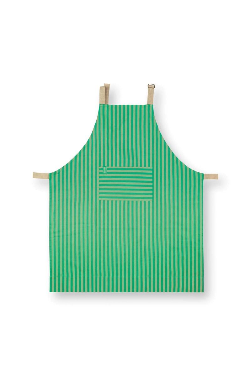 Apron Stripes Green 72x89.5cm