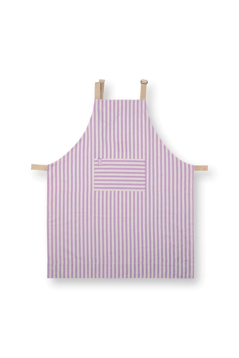Apron Stripes Lilac 72x89.5cm