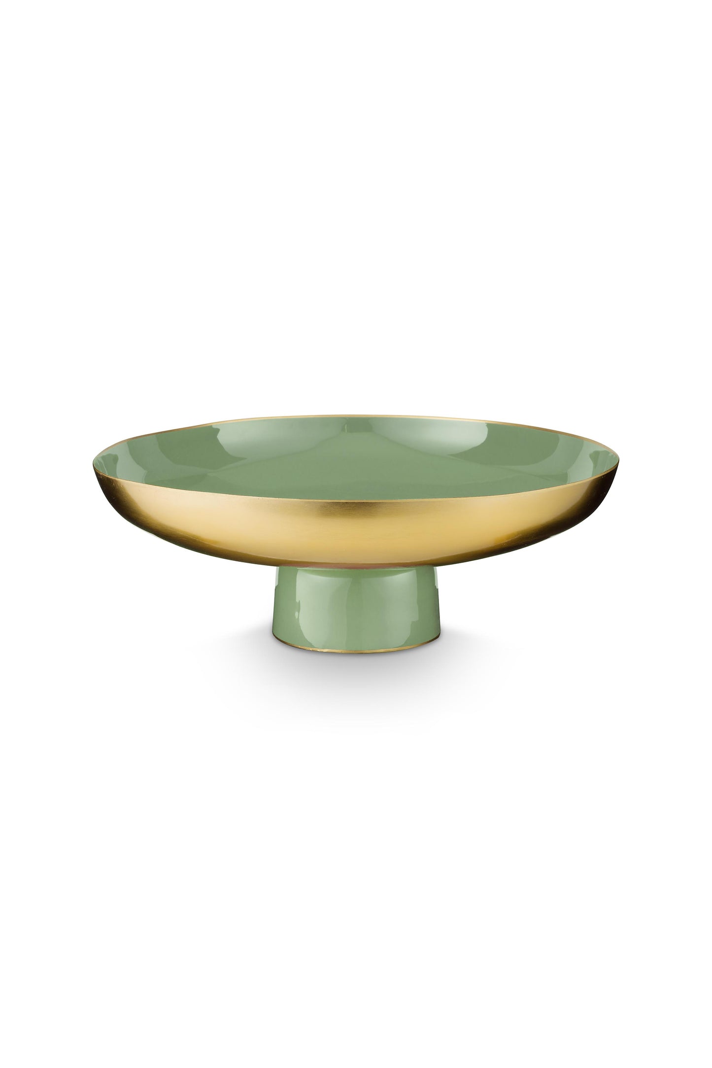 Low Tray Metal Mid Green 35x12.5cm