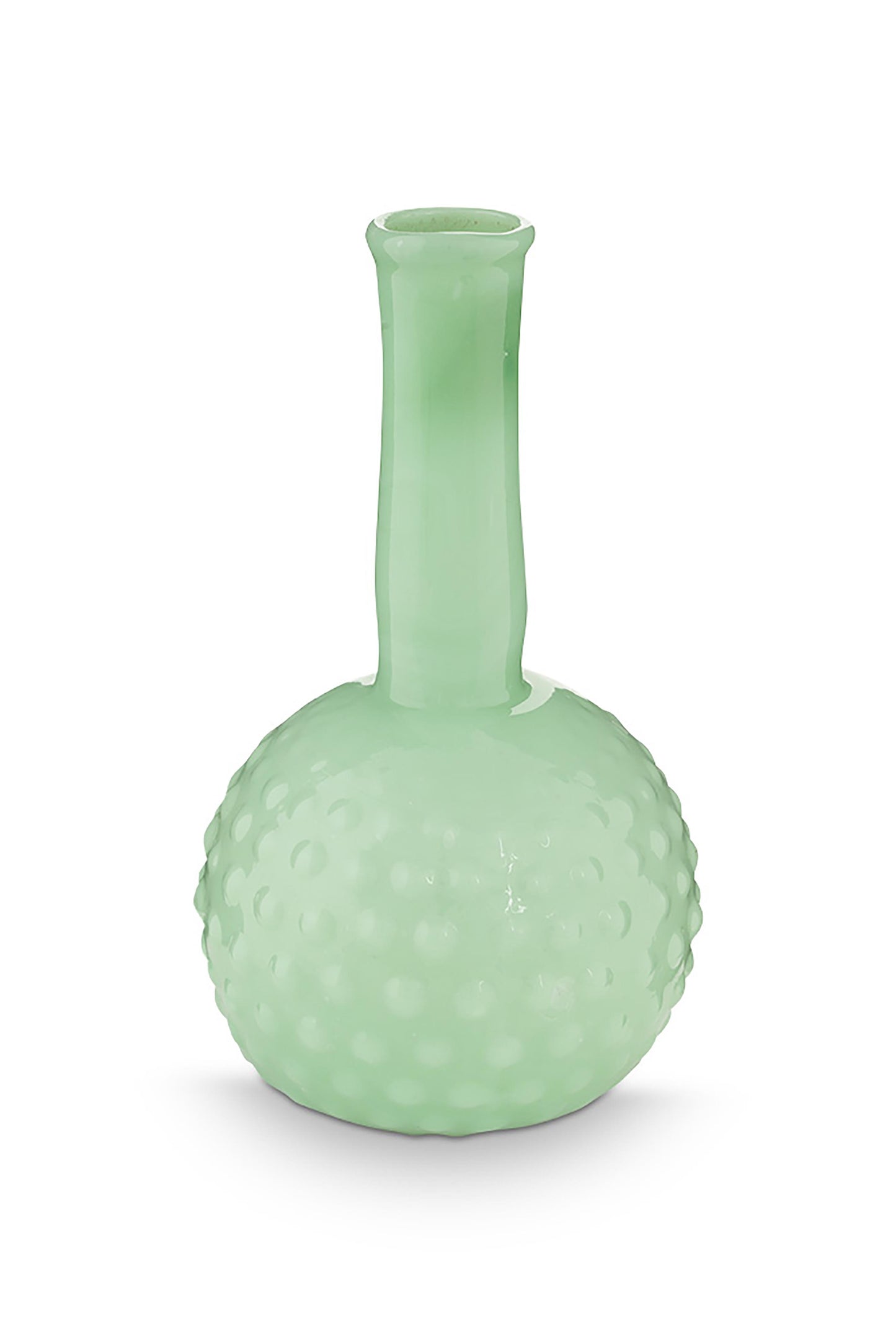 Set/3 Small Vases Glass Blue-Green