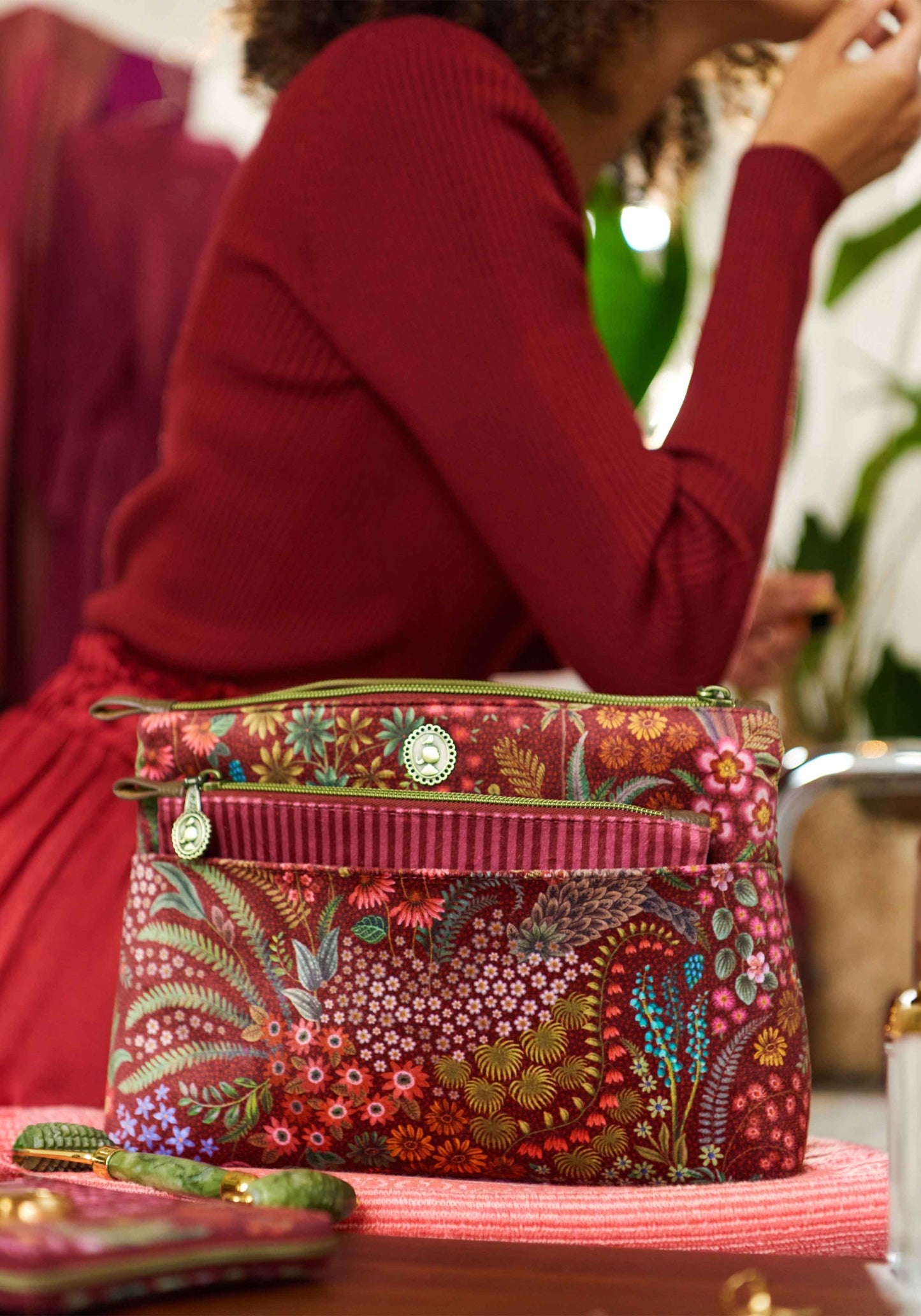 Caryn Cosmetic Bag Combi Querida Velvet 26x7.5x18cm/22x1x13cm