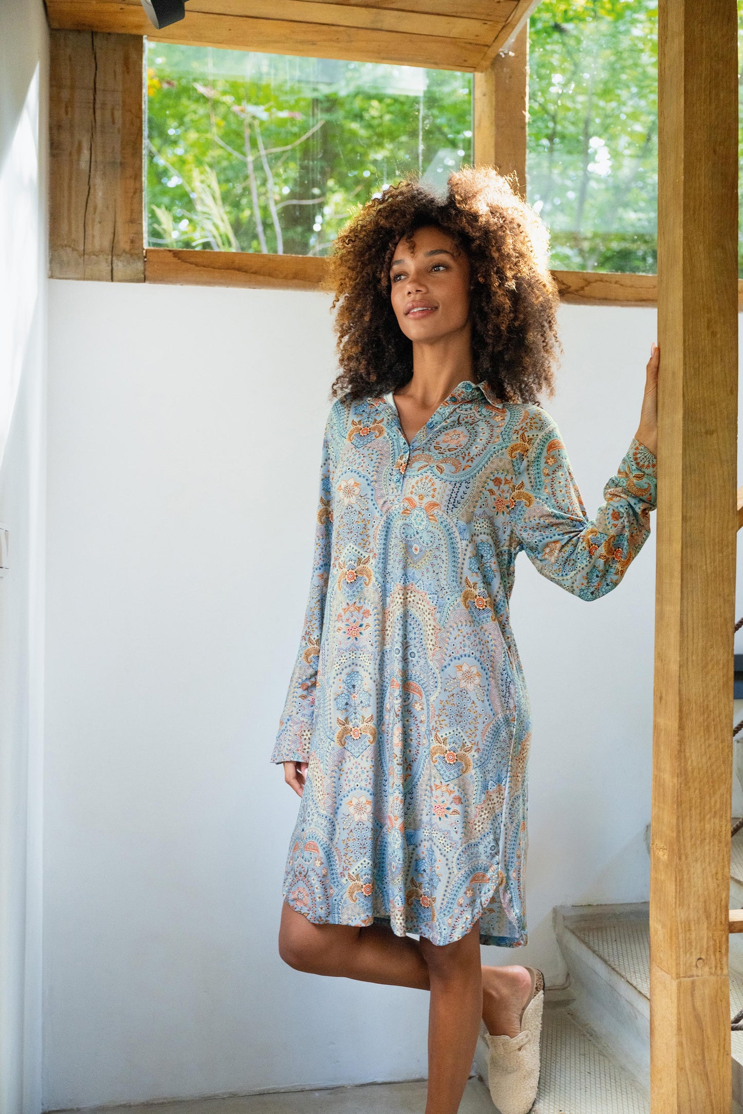 Daaltje Long Sleeve Nightdress Jabali