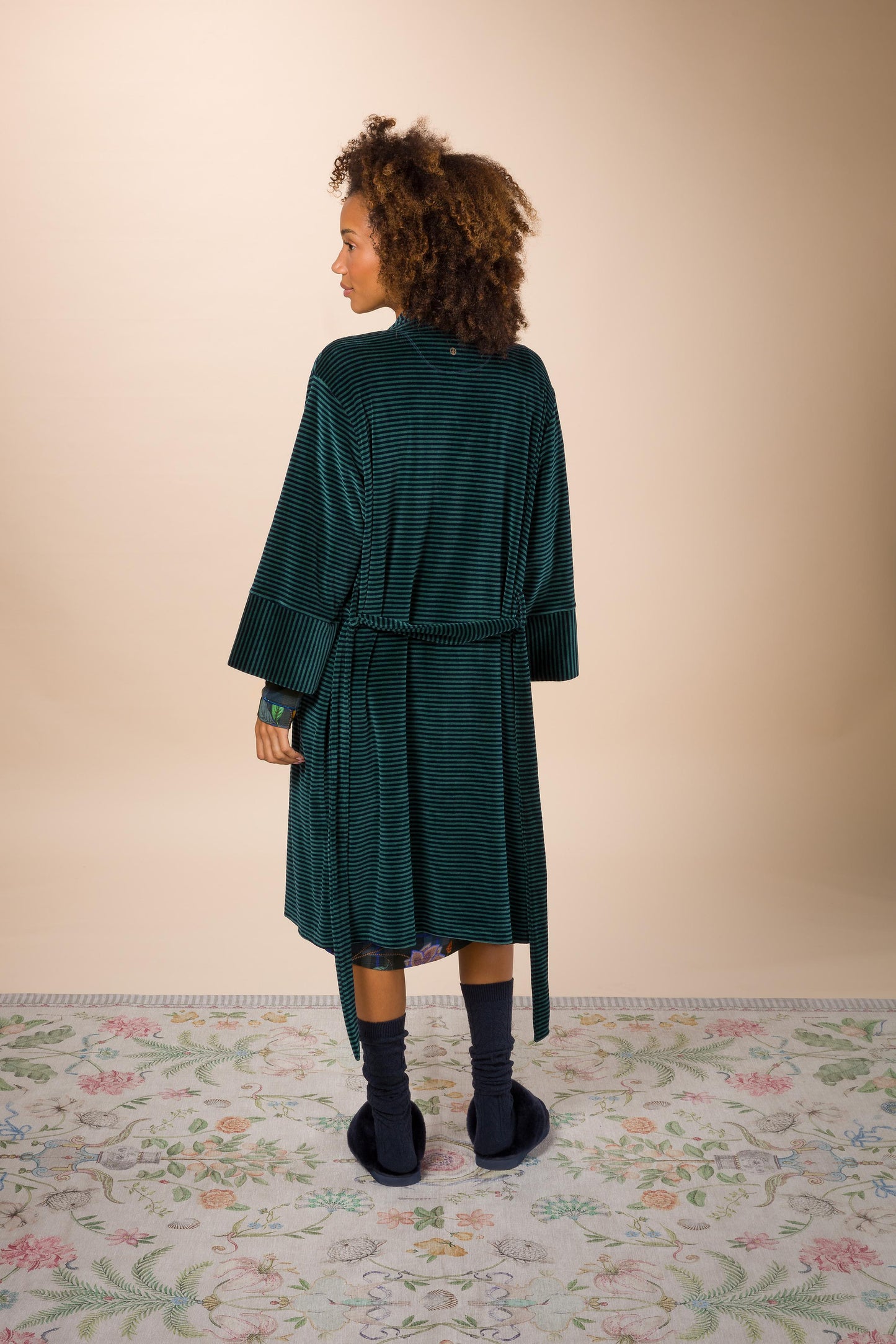 Naomi Kimono Velvet Little Sumo Stripe