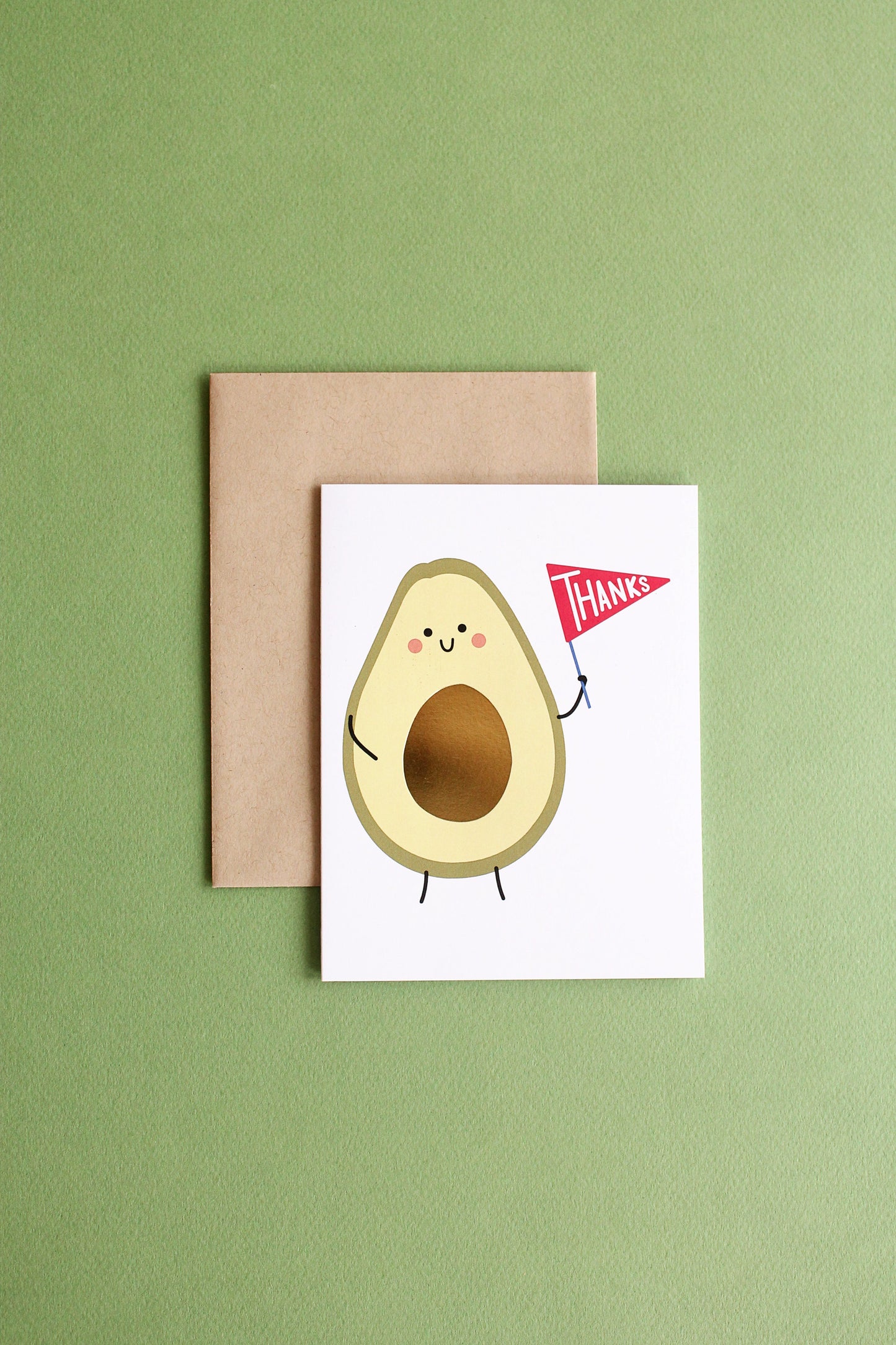 Cute Avocado Thank You Card