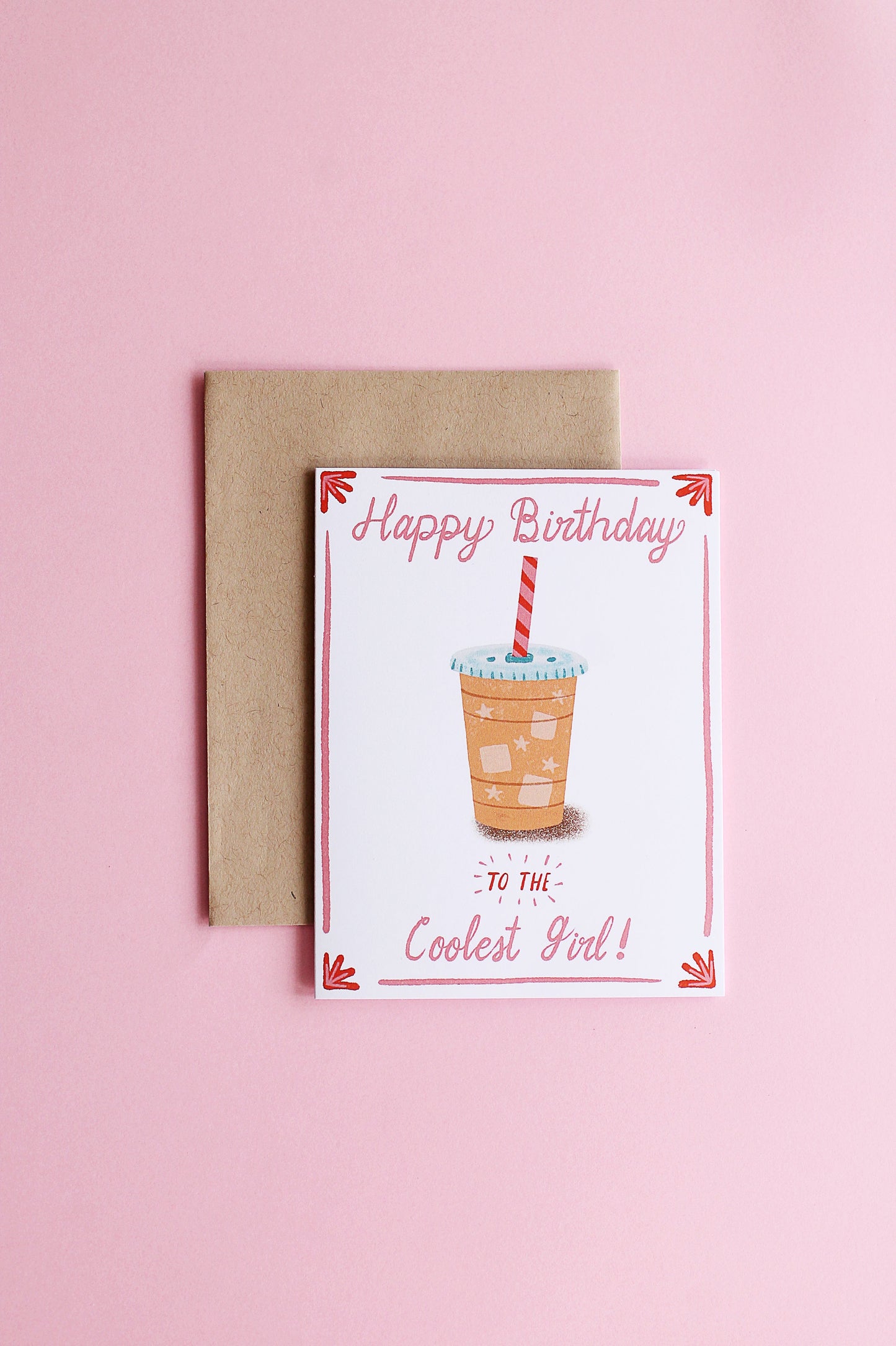 Iced Latte Birthday Card
