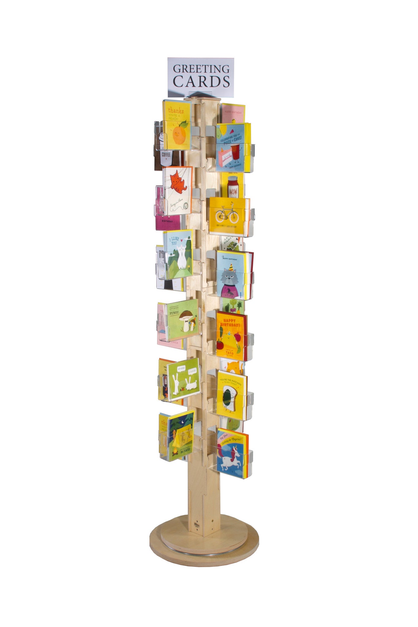 Greeting Card Floor Spinner - Plywood 48 Pocket