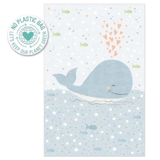 Blue Whale Baby Card