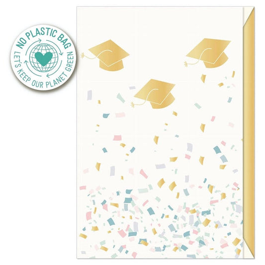 Graduation Caps With Confetti Card