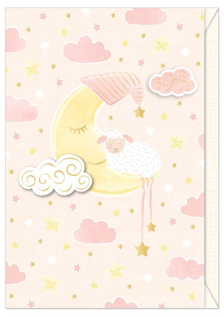 Sweet Dreams Pink Baby Card