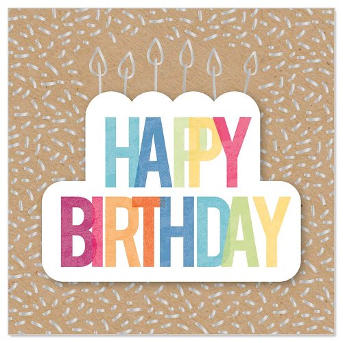 Mini Card - Happy Birthday Cake