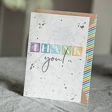 Multicolor Flower Thank You Pure Card