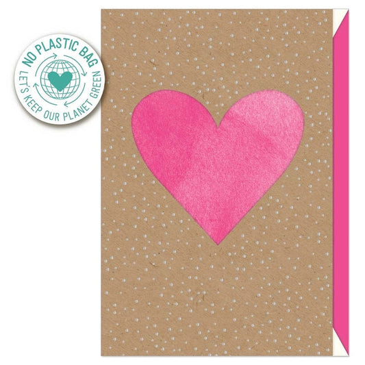 Die Cut Pink Heart Card