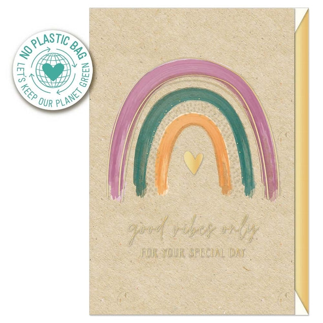 Good Vibes Only Rainbow Pure Card