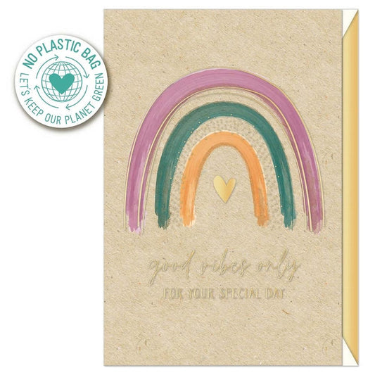 Good Vibes Only Rainbow Pure Card