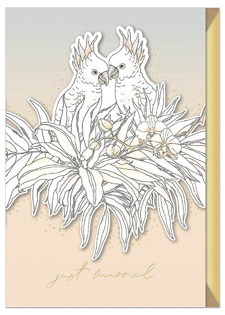 Love Birds Just Married Card