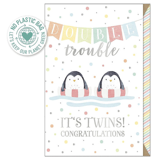 Twins New Baby Card