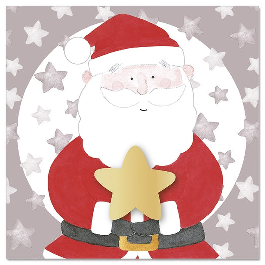 Mini Card - Santa With Star