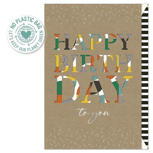 Die Cut Happy Birthday Card