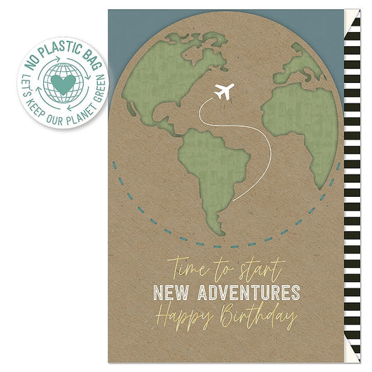 Die Cut New Adventures Birthday Card