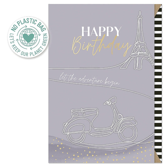 Paris Adventure Birthday Card
